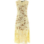 Abito midi in pizzo in giallo Self-Portrait - donna 