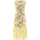 Abito midi in pizzo in giallo Self-Portrait - donna 