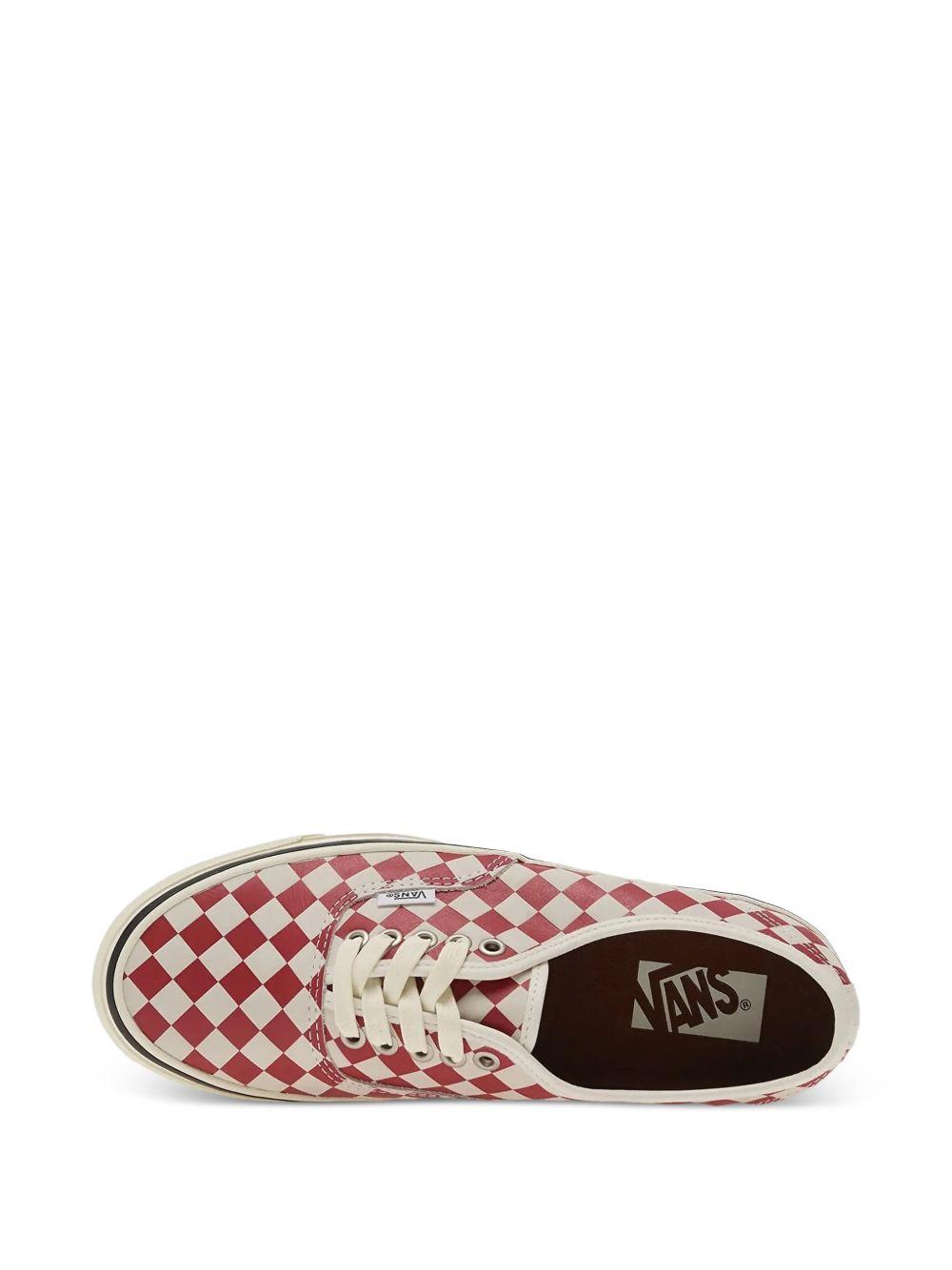 Sneakers authentic 44 diamond check in bianco e rosso Vans - unisex 