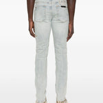Jeans con dettagli effetto antiquato in blu Ksubi - uomo 