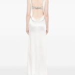 ABITO LUNGO CON BRALETTE GIOIELLO IN BIANCO GIUSEPPE DI MORABITO - donna 