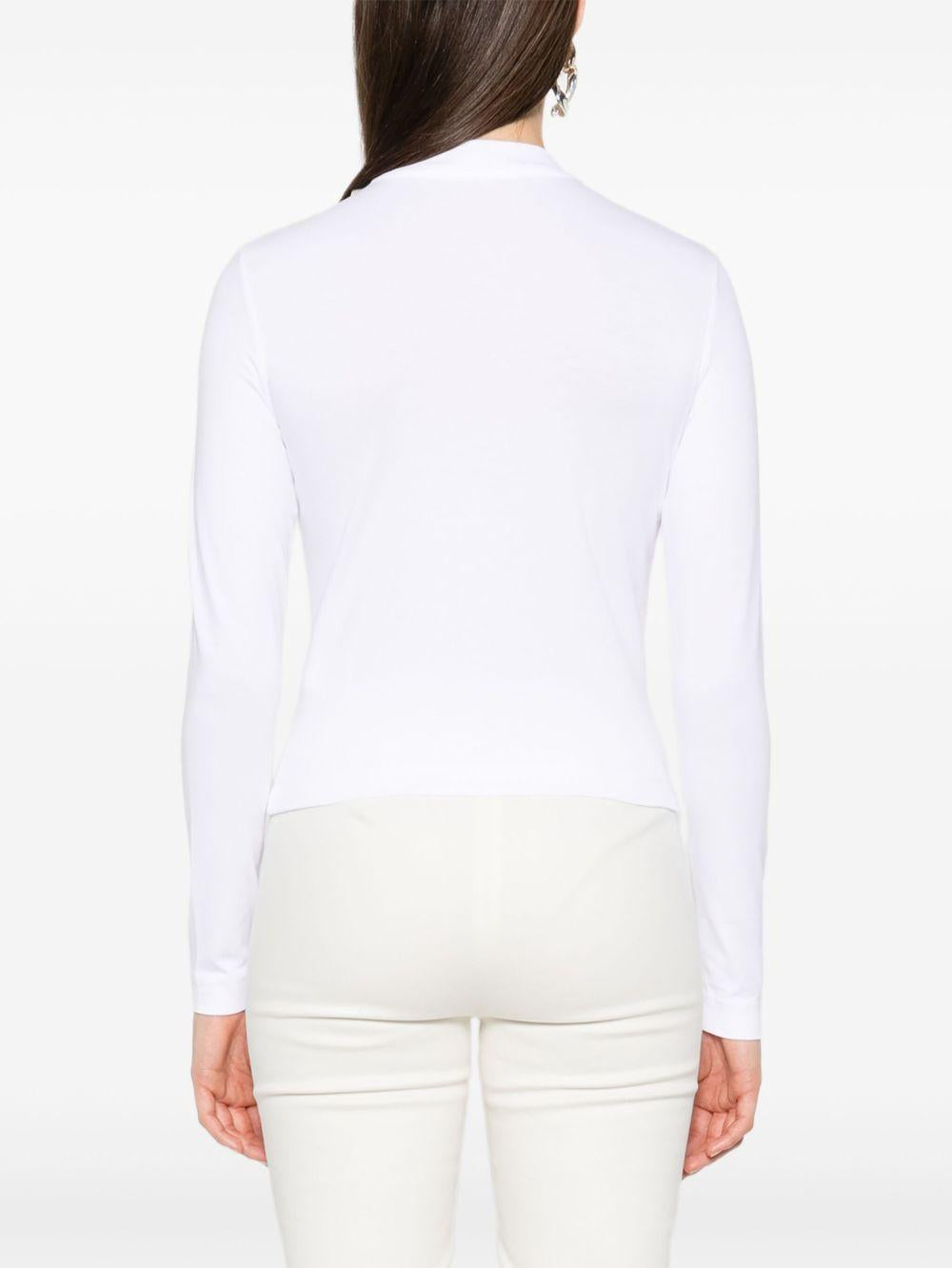 T-shirt a maniche lunghe le tshirt gros grain in bianco Jacquemus - donna 