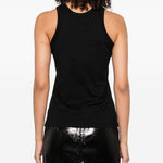 Canotta in cotone in nero Loulou De Saison - donna 