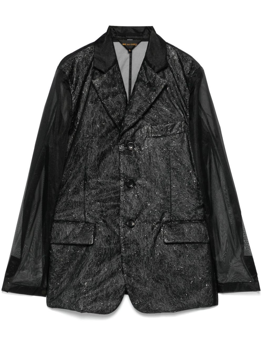 Blazer in chiffon in nero Comme Des Garçons Comme Des Garçons - donna 