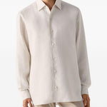 Camicia a maniche lunghe oasi in beige Zegna - uomo 