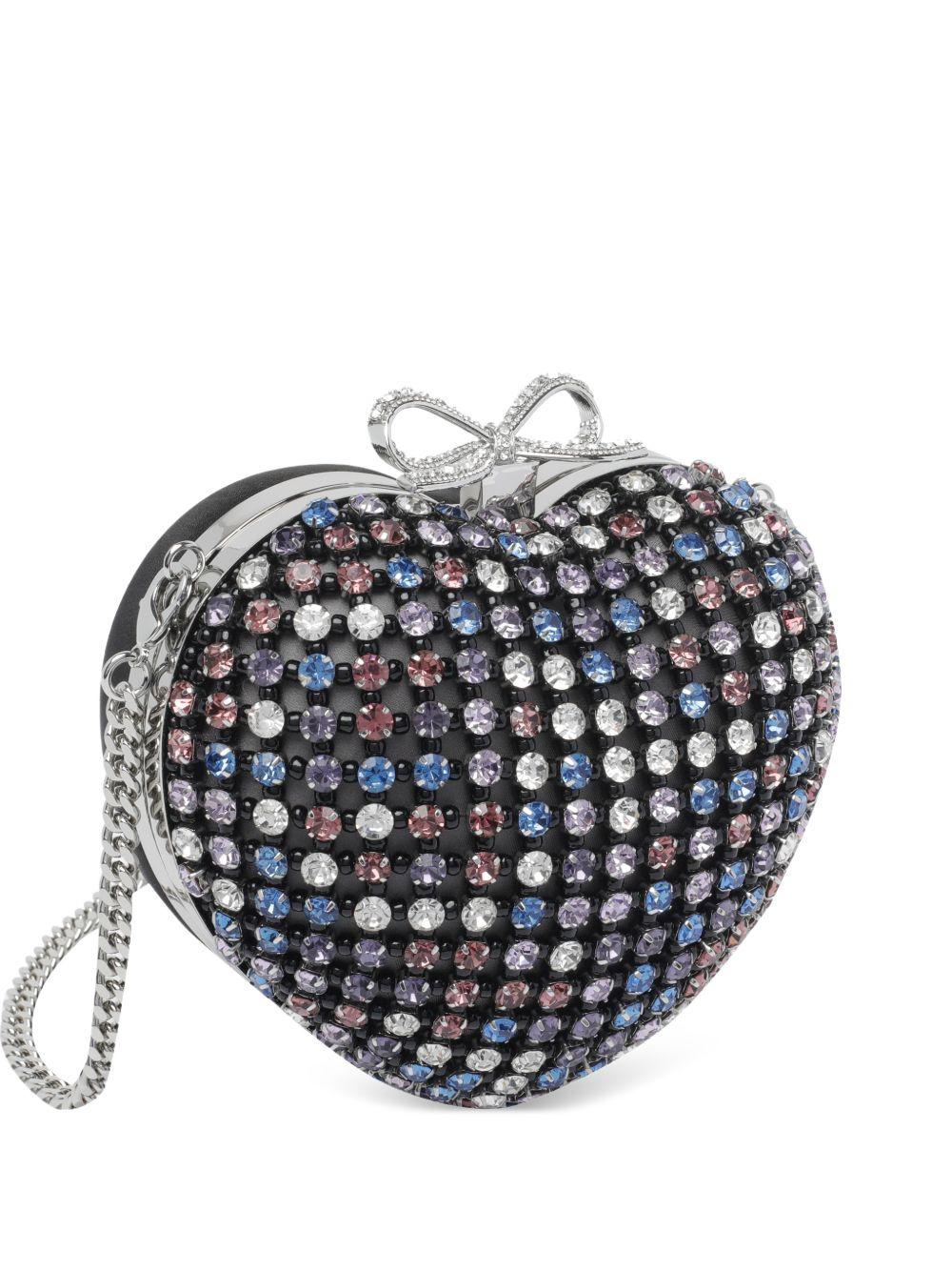 Clutch a cuore in nero Self-Portrait - donna 