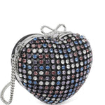 Clutch a cuore in nero Self-Portrait - donna 