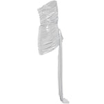 Abito mini drappeggiato in argento Norma Kamali - donna 