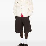 Giacca denim overisize in avorio Willy chavarria - uomo 