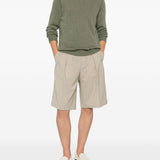 Pantaloncini Bedfords a pieghe con taschino portamonete in verde Briglia 1949 - uomo 
