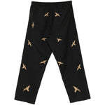 Pantaloni columbus con ricami in nero Baziszt - uomo 