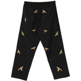Pantaloni columbus con ricami in nero Baziszt - uomo 