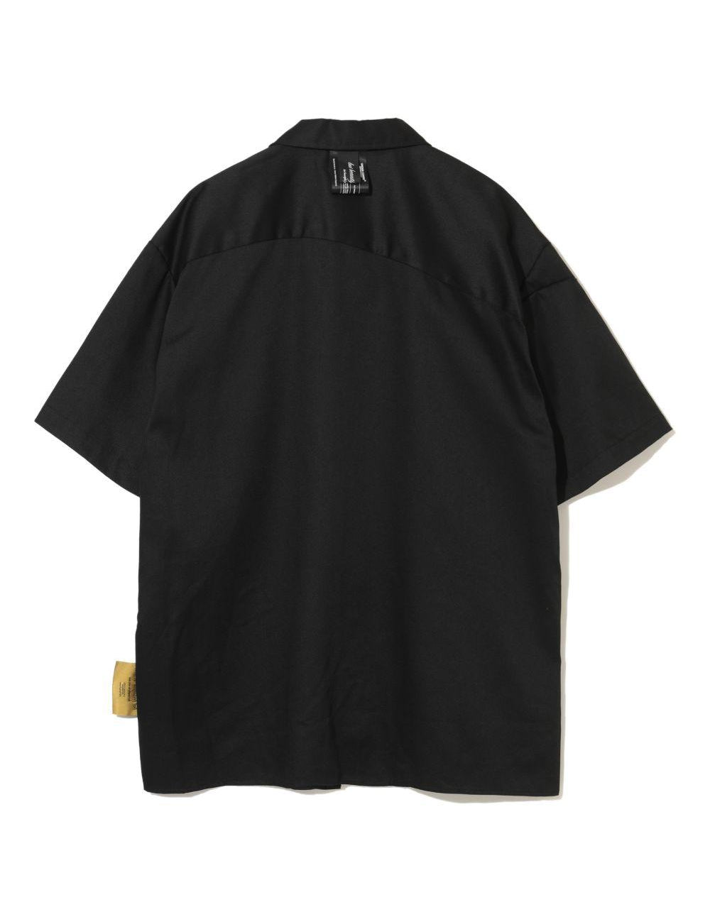 Camicia a maniche corte con bottoni in nero Undercover - uomo 