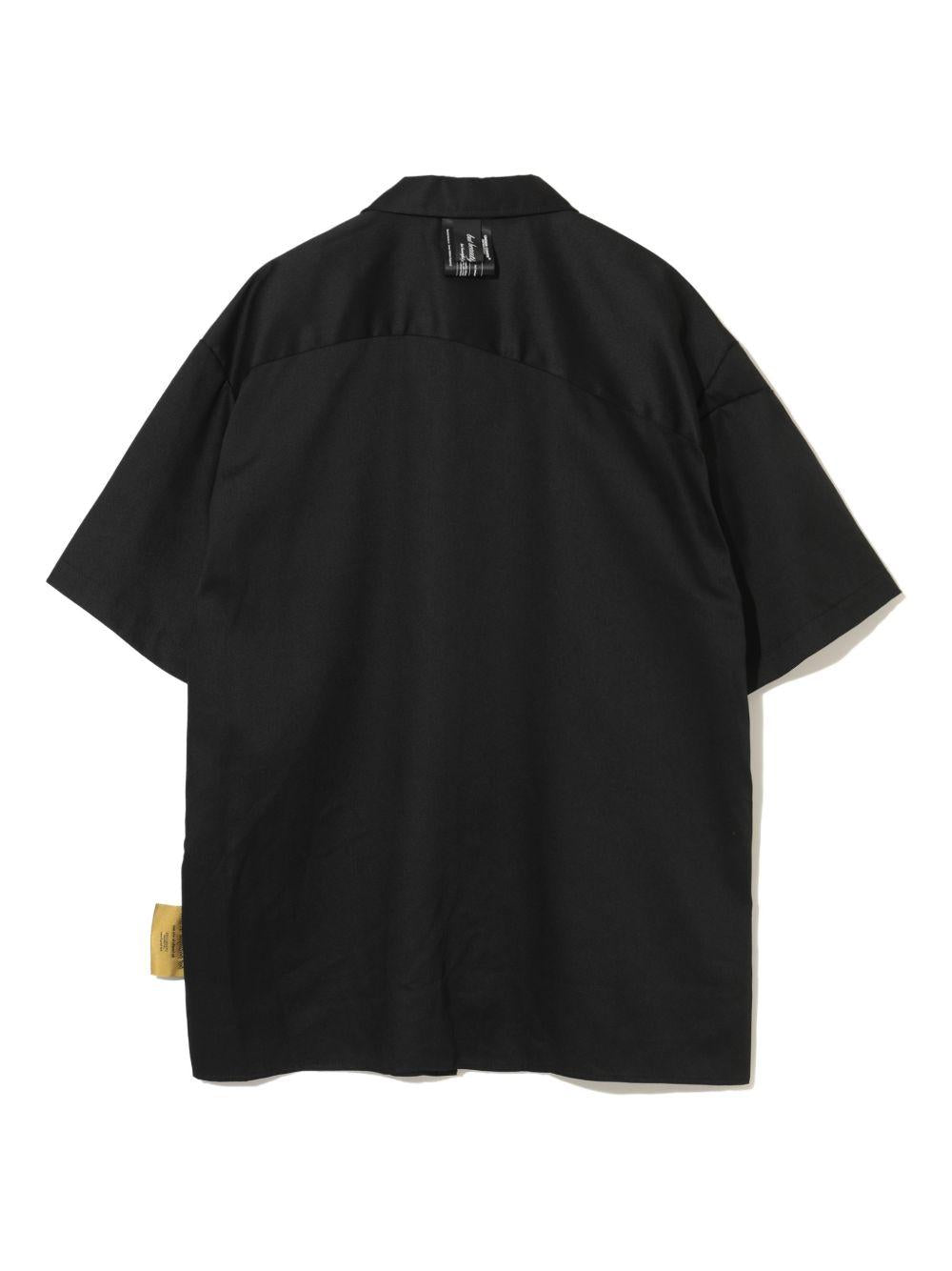 Camicia a maniche corte con bottoni in nero Undercover - uomo 