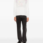 T-shirt a maniche lunghe con stampa a t-shirt da crociera in bianco Our legacy - uomo 