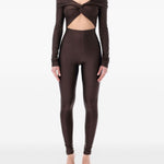 Tuta intera con spalle scoperte in marrone The andamane - donna 