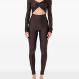 Tuta intera con spalle scoperte in marrone The andamane - donna 