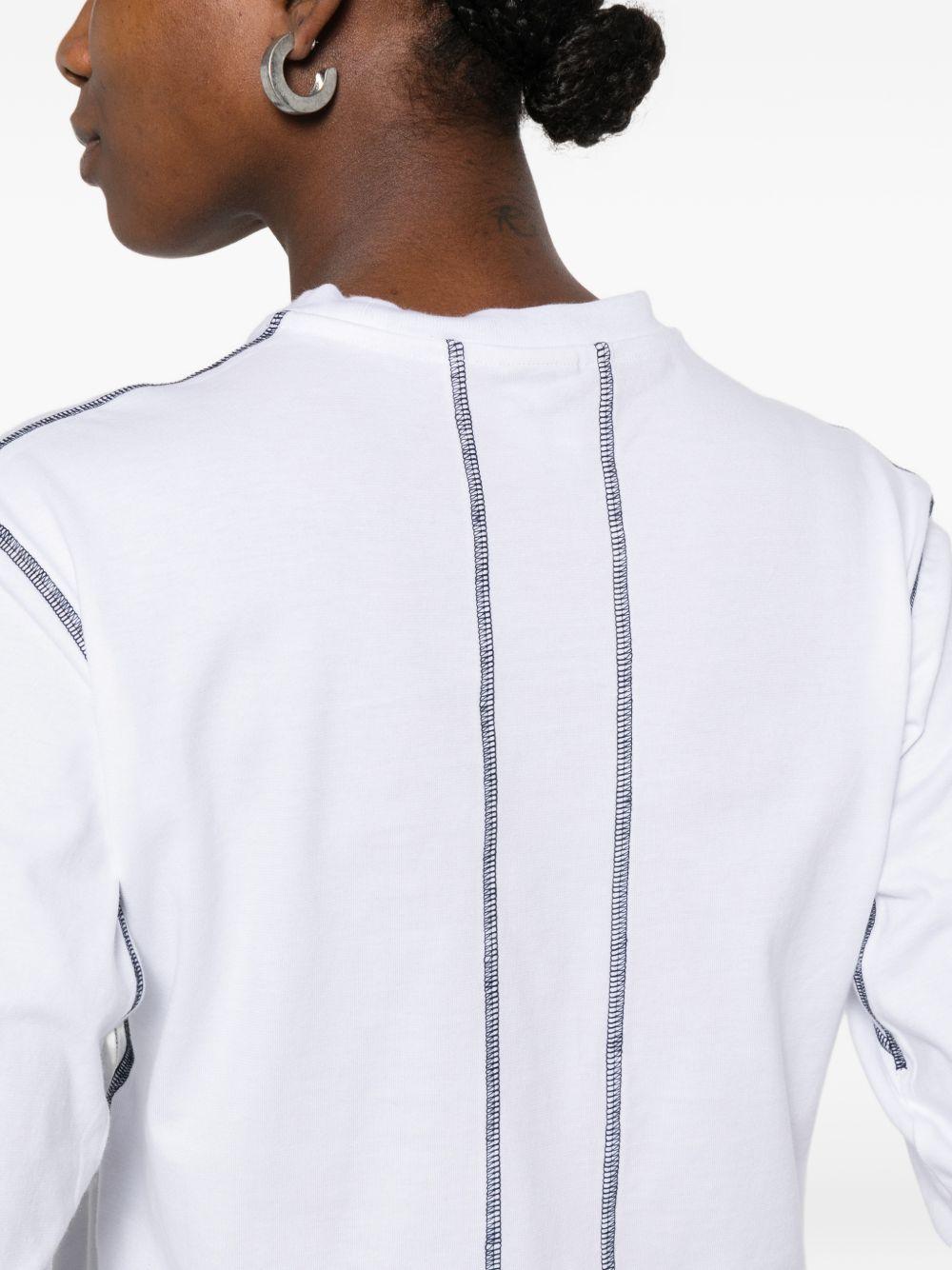 T-shirt con impunture in bianco Gr10k - donna 