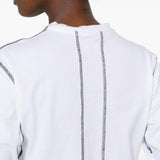 T-shirt con impunture in bianco Gr10k - donna 