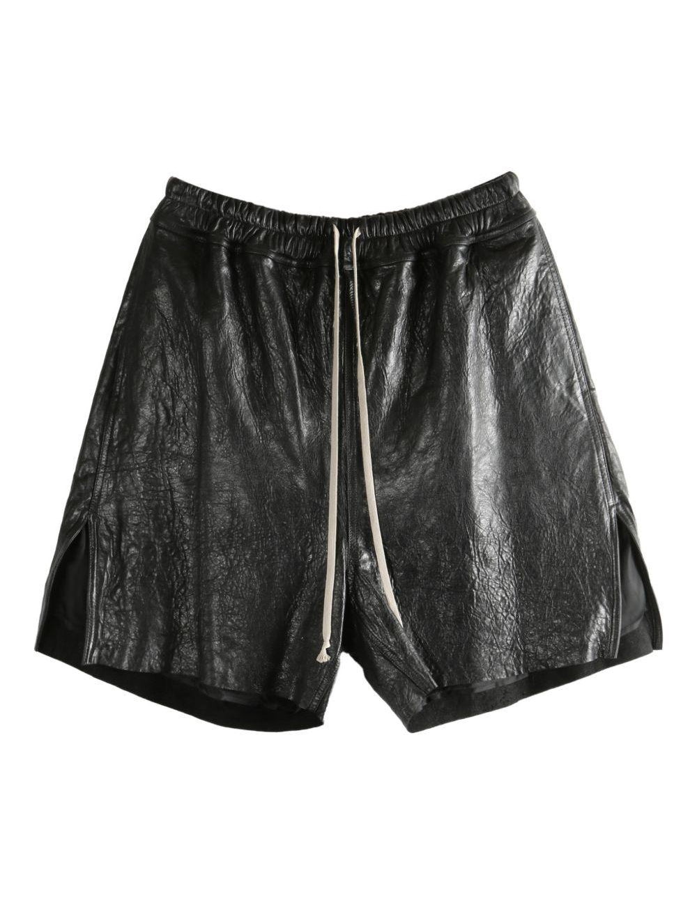 Shorts con coulisse in nero Rick owens - uomo 