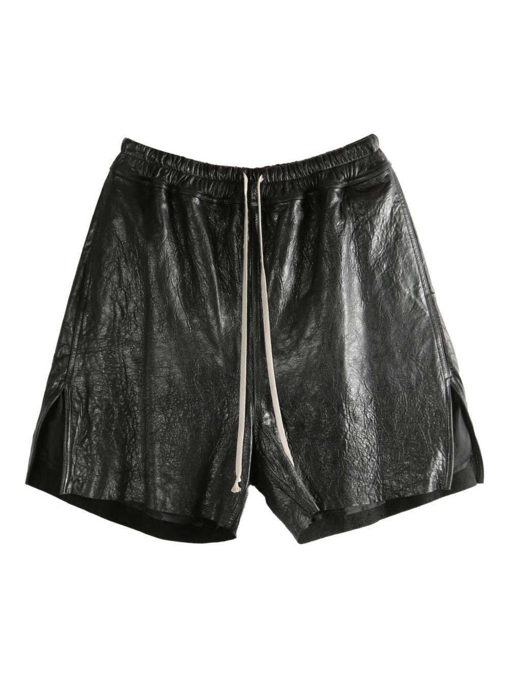 Shorts con coulisse in nero Rick owens - uomo 