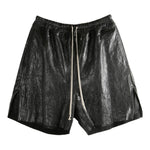 Shorts con coulisse in nero Rick owens - uomo 