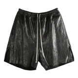 Shorts con coulisse in nero Rick owens - uomo 