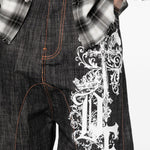 Shorts denim con stampa grafica in blu Pdf - uomo 
