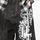 Shorts denim con stampa grafica in blu Pdf - uomo 