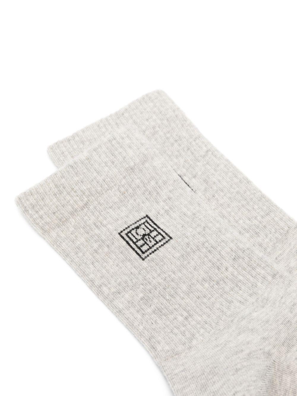 Calzini con logo set da due in grigio Toteme - donna 