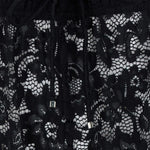 Pantaloni con inserti in pizzo in nero Venuja - donna 