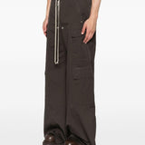 Pantaloni cargo con coulisse in marrone Rick owens - uomo 