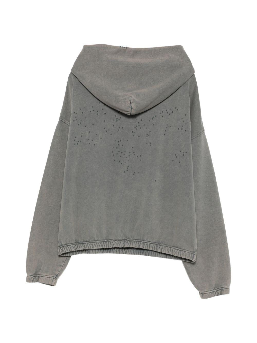 Felpa con cappuccio mothtech in grigio Satisfy - unisex 