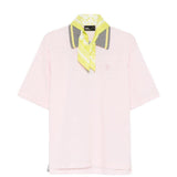 Polo con logo ricamato in rosa Kolor - uomo 