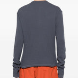 T-shirt Lis Henley Classic a maniche lunghe in blu Carrer - uomo 