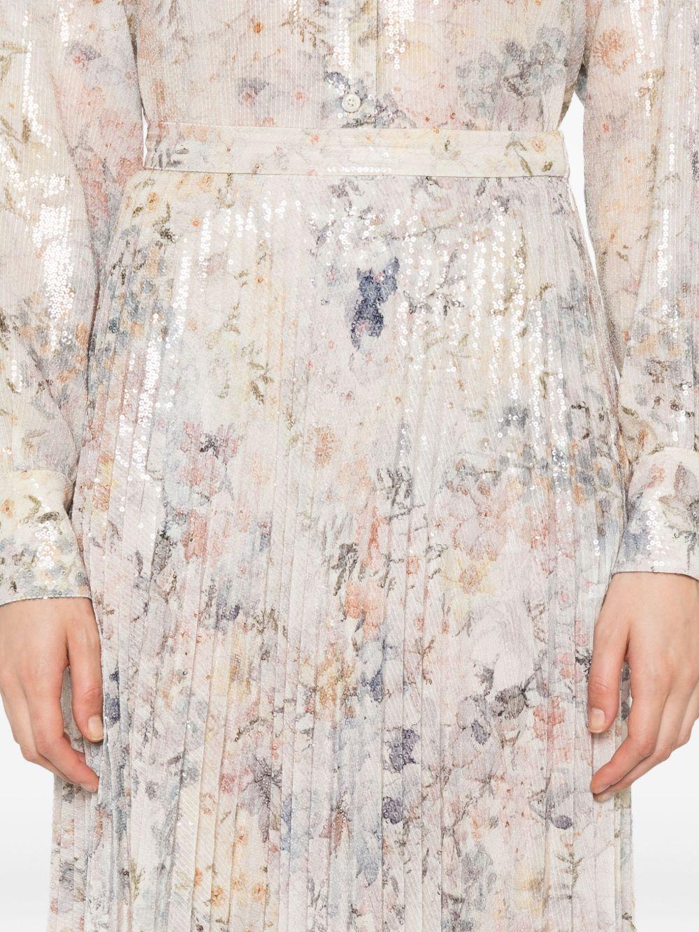 Gonna plissettata con paillettes in bianco Golden goose - donna 