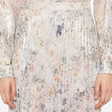 Gonna plissettata con paillettes in bianco Golden goose - donna 