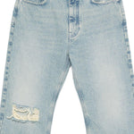 Jeans a gamba dritta swirl in celeste Sefr - uomo 
