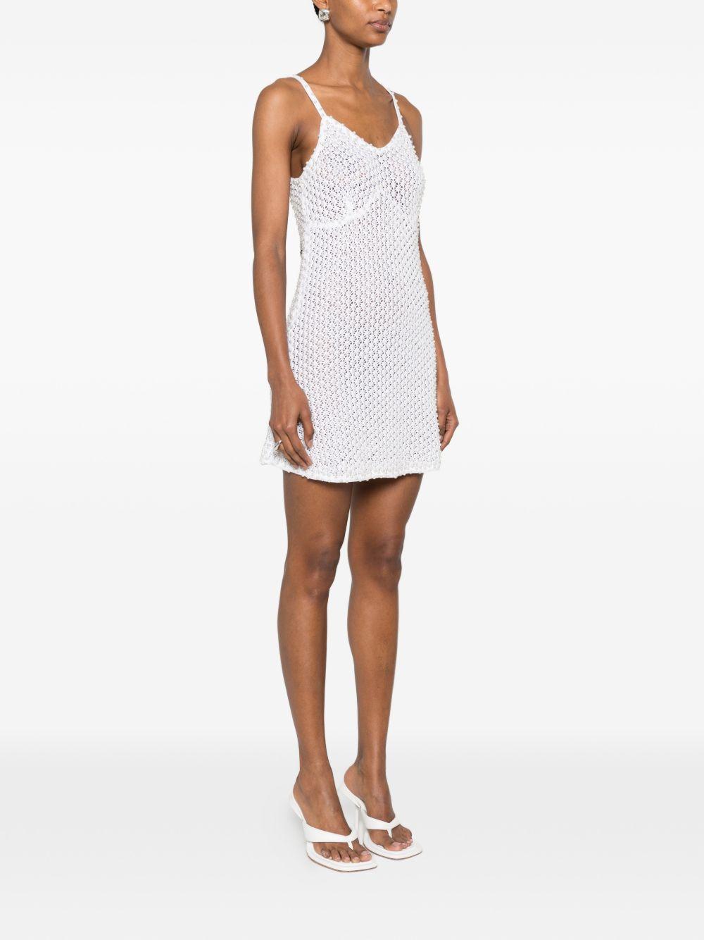 Miniabito in maglia con perle in bianco Giuseppe di morabito - donna 