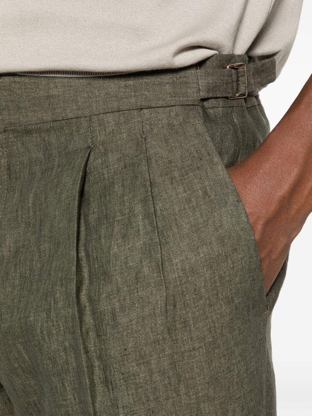 Pantaloni con pieghe e regolazione laterale in verde Briglia 1949 - uomo 