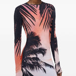 Abito maxi con stampa e cristalli multicolore Rabanne - donna 