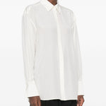 Camicia in crepe di setain bianco 