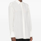 Camicia in crepe di setain bianco 