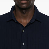 Polo a costine in blu Lardini - uomo 
