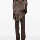 Pantaloni con coulisse dietrich in marrone Rick owens - uomo 
