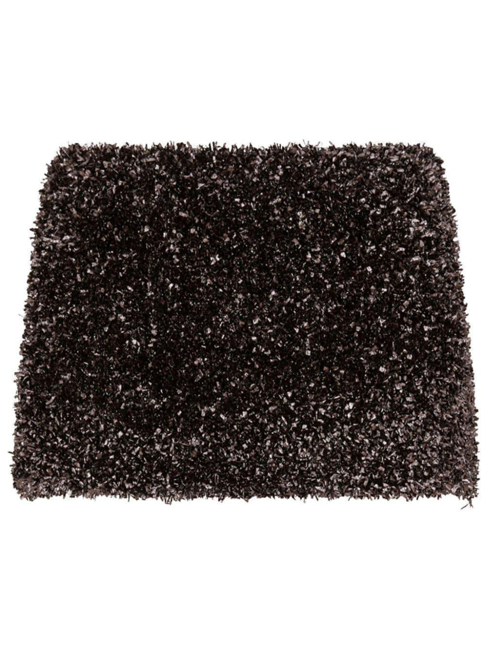 Minigonna metallizzata  in nero GCDS - donna 