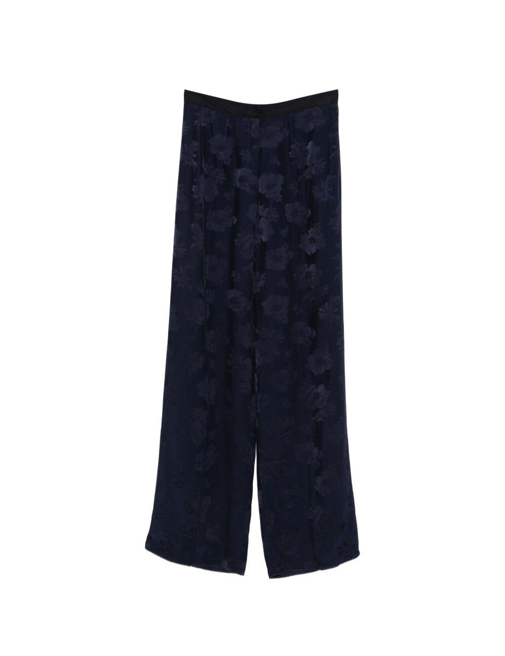 Pantaloni floreali jacquard in blu Forte forte - donna 
