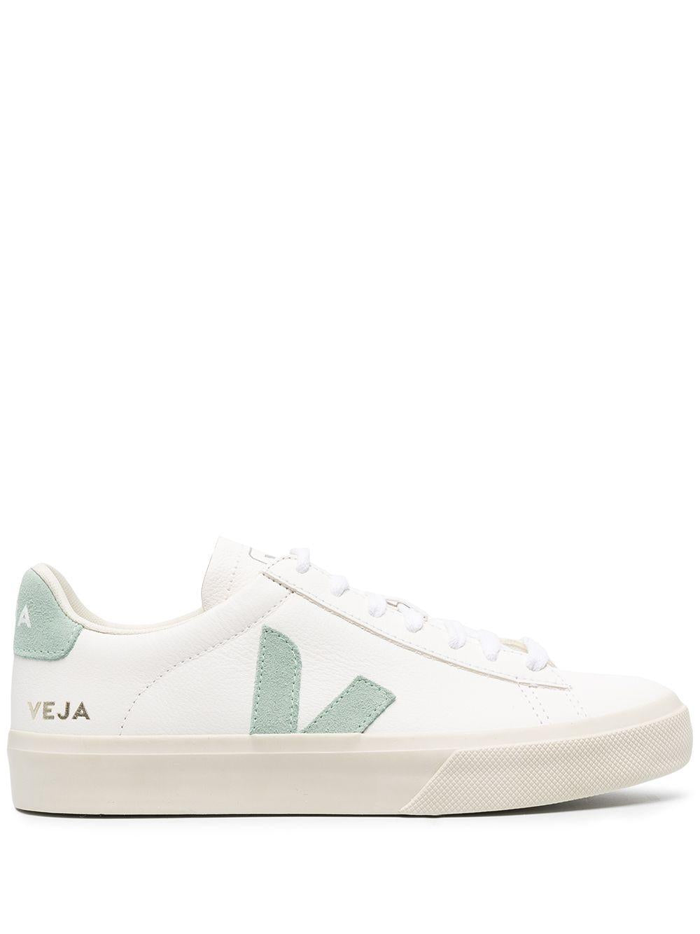 Sneakers basse campo in bianco e verde Veja - donna 