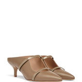 Mules Maureen 45 kitten heel in nappa taupe 