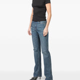 T-shirt a costine con girocollo in nero Aya muse - donna 